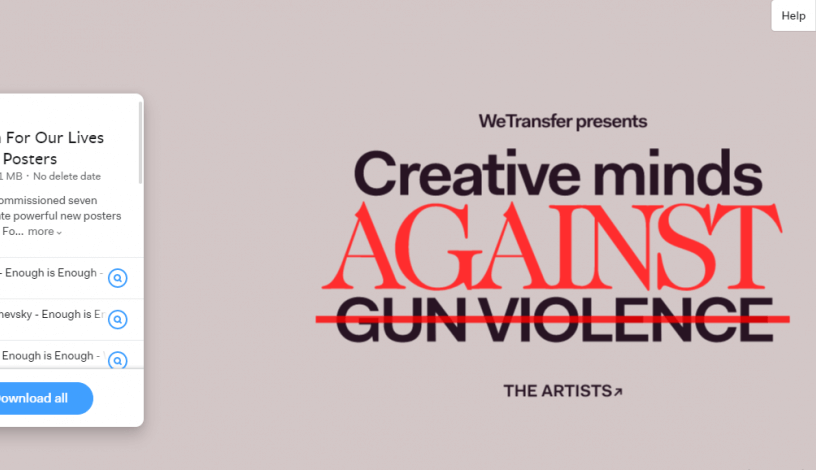 WeTransfer yeni kampanyası ile silahlanmaya dur diyor