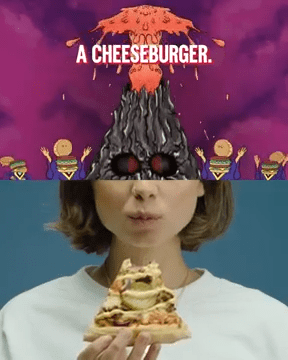 Domino's Pizza cheeseburger tadındaki pizzasını tanıtıyor-campaigntr