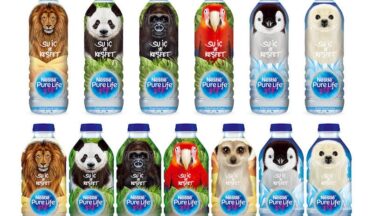 Hayvanlar aleminin rengarenk üyeleri Nestlé Pure Life şişelerinde