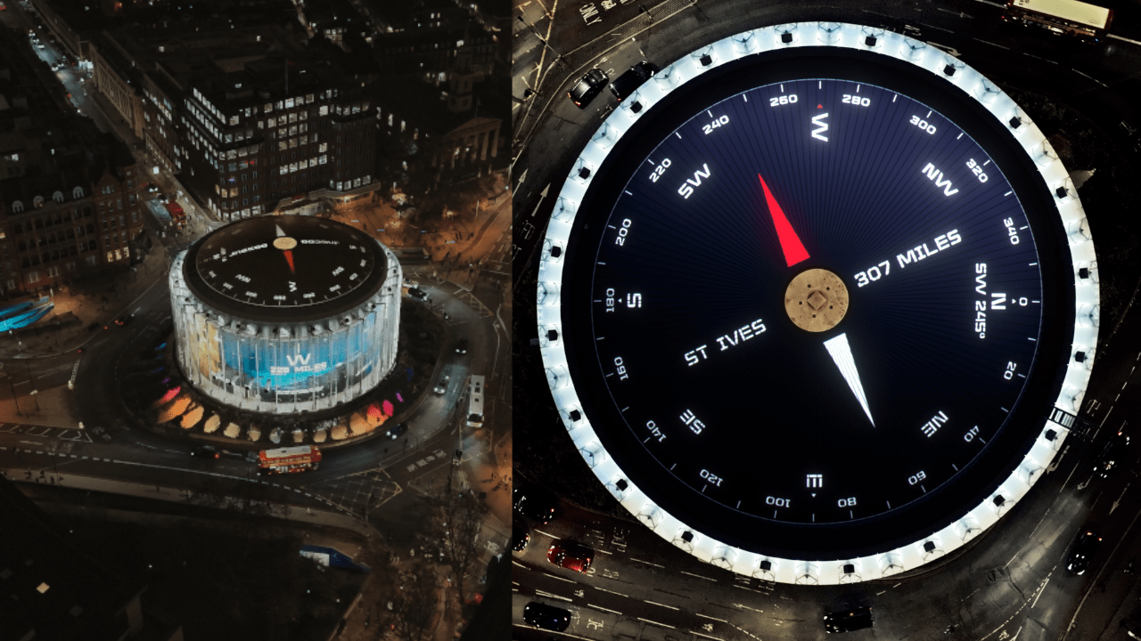 JAECOO sinemanın çatısını dev bir pusulaya dönüştürdü